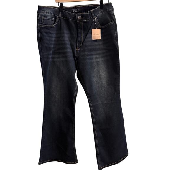 BloomChic Denim - BloomChic Women’s Bootcut Jeans Plus Size 20 Dark Wash Stretch Denim Y2K Curvy